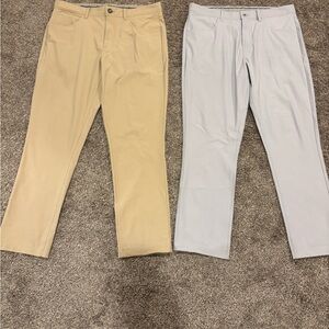Puma Men's Tan and Light Gray Chinos